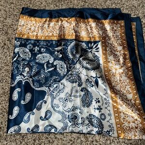 Navy and Gold Paisley wild rag